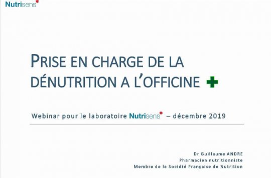 Prise en charge de la dénutrition